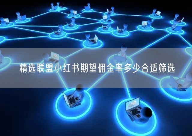 精选联盟小红书期望佣金率多少合适筛选