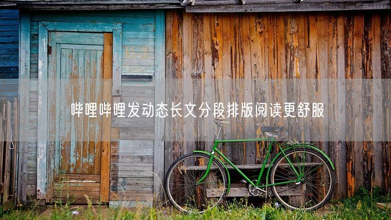 哔哩哔哩发动态长文分段排版阅读更舒服