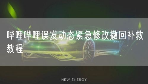 哔哩哔哩误发动态紧急修改撤回补救教程