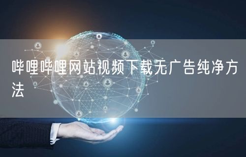 哔哩哔哩网站视频下载无广告纯净方法